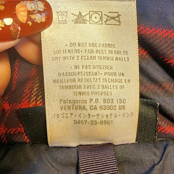 Patagonia Down With It Vest Women S Plaid Sherpa Lined Hooded Goose Down Warm - Picture 5 of 8